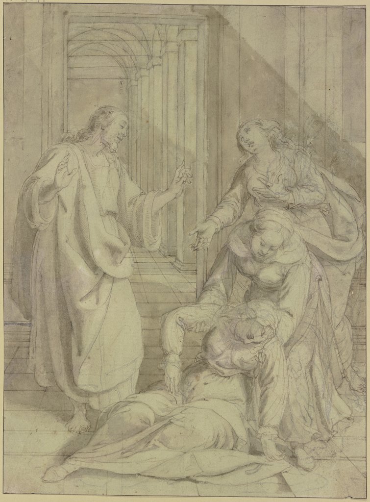 Christus nimmt an der Pforte des Tempels Abschied von seiner Mutter, Leonello Spada