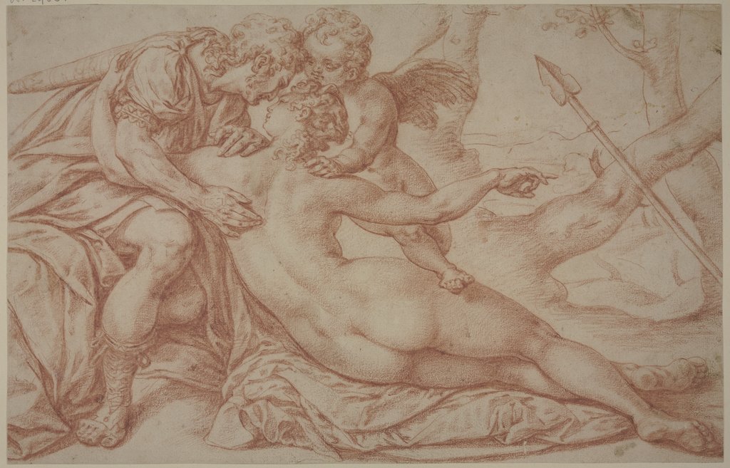 Venus, Amor und Adonis, Bartholomäus Spranger