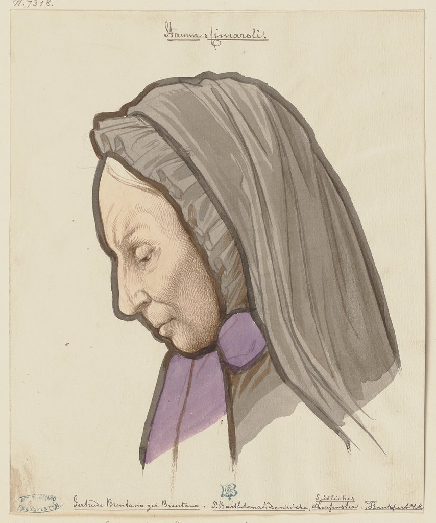 Bildnis Gertrude Brentano, Edward von Steinle