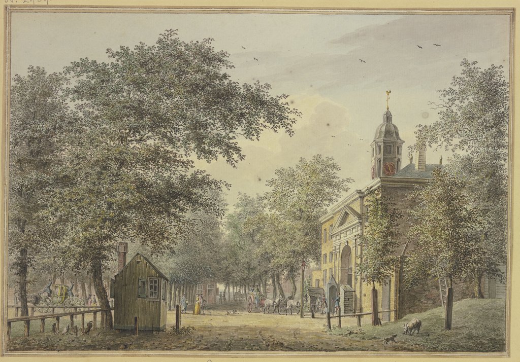 Ansicht der Utrechtsepoort in Amsterdam, Hermanus Petrus Schouten