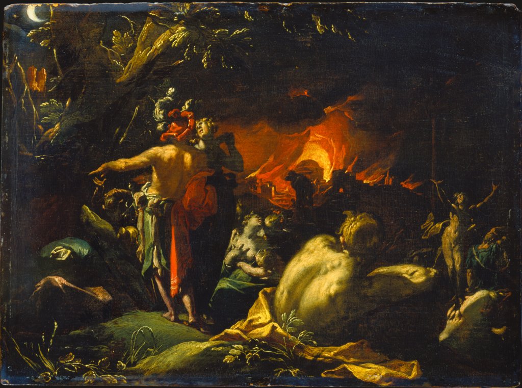 The Burning of Troy, Abraham Bloemaert