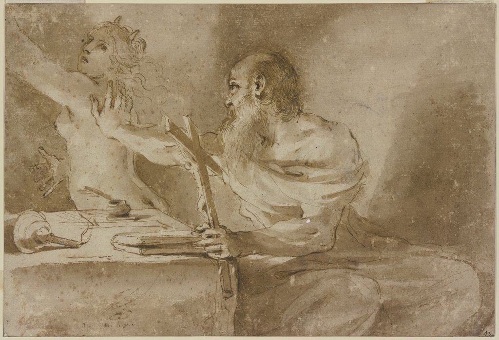 Die Versuchung des Heiligen Antonius, Guercino (Giovanni Francesco Barbieri)