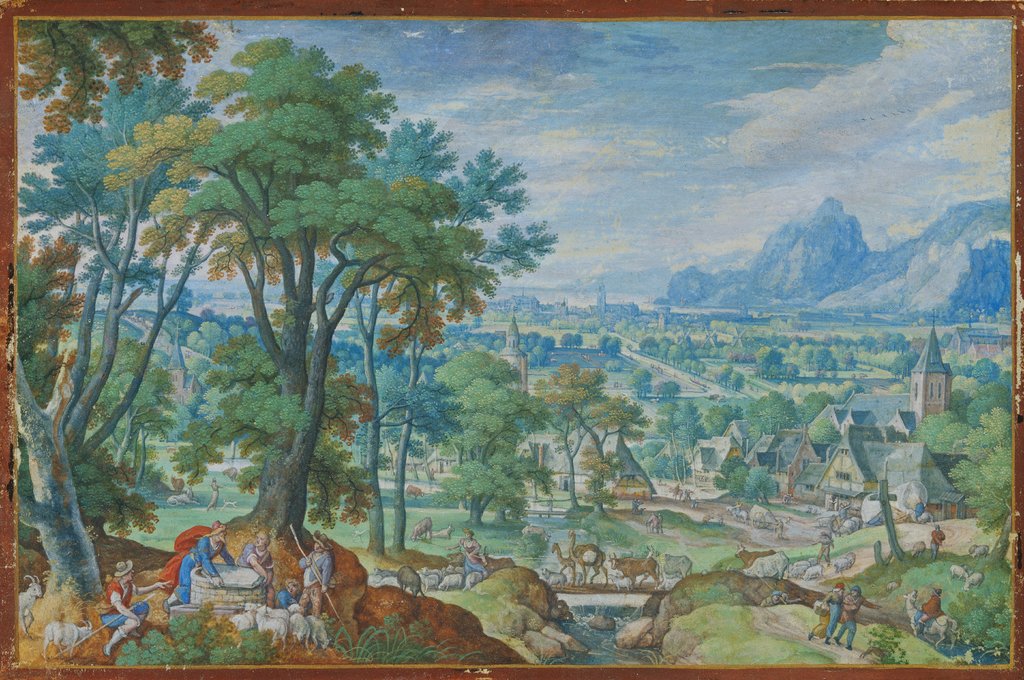 Landschaft mit Jakob am Brunnen, Hans Bol