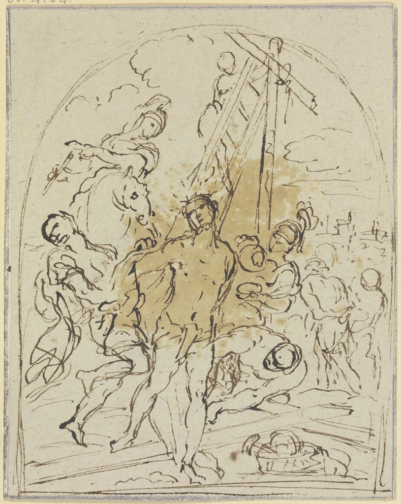 Christus wird entkleidet und ans Kreuz geschlagen, Anton Domenico Gabbiani
