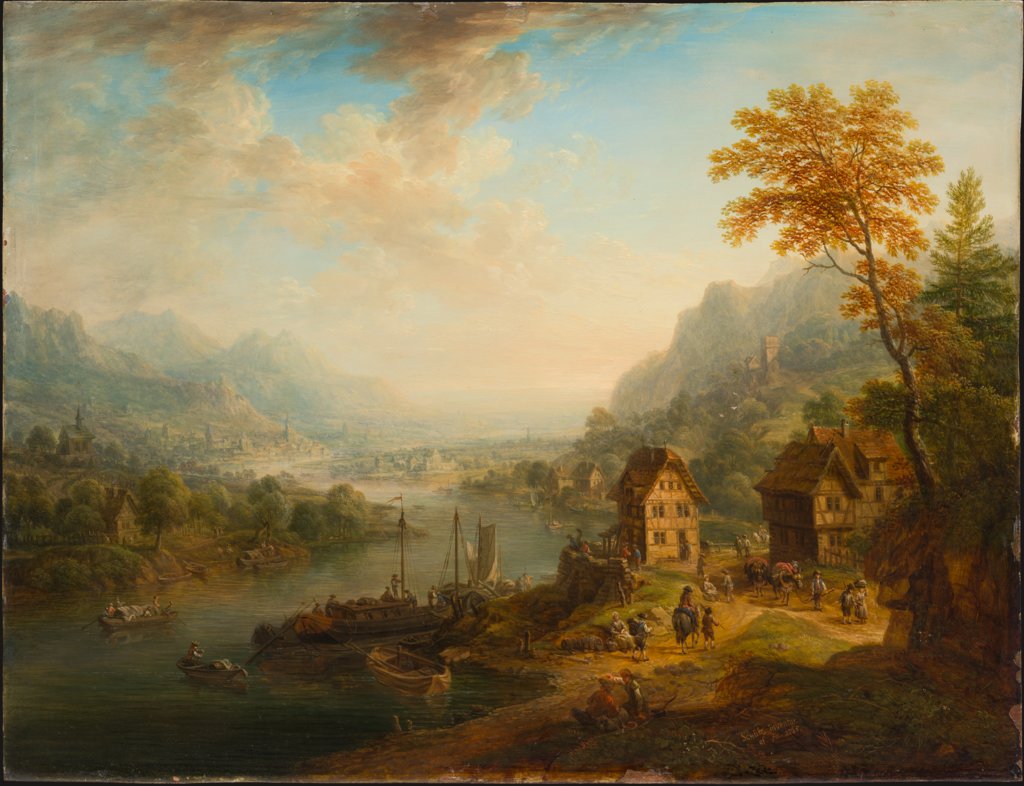 Landscape with River, Christian Georg Schütz the Elder