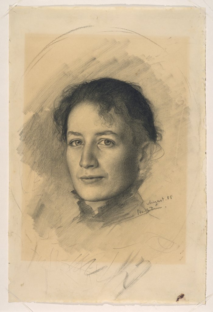 Bildnis der Schwester des Künstlers, Marie Stauffer, Karl Stauffer-Bern