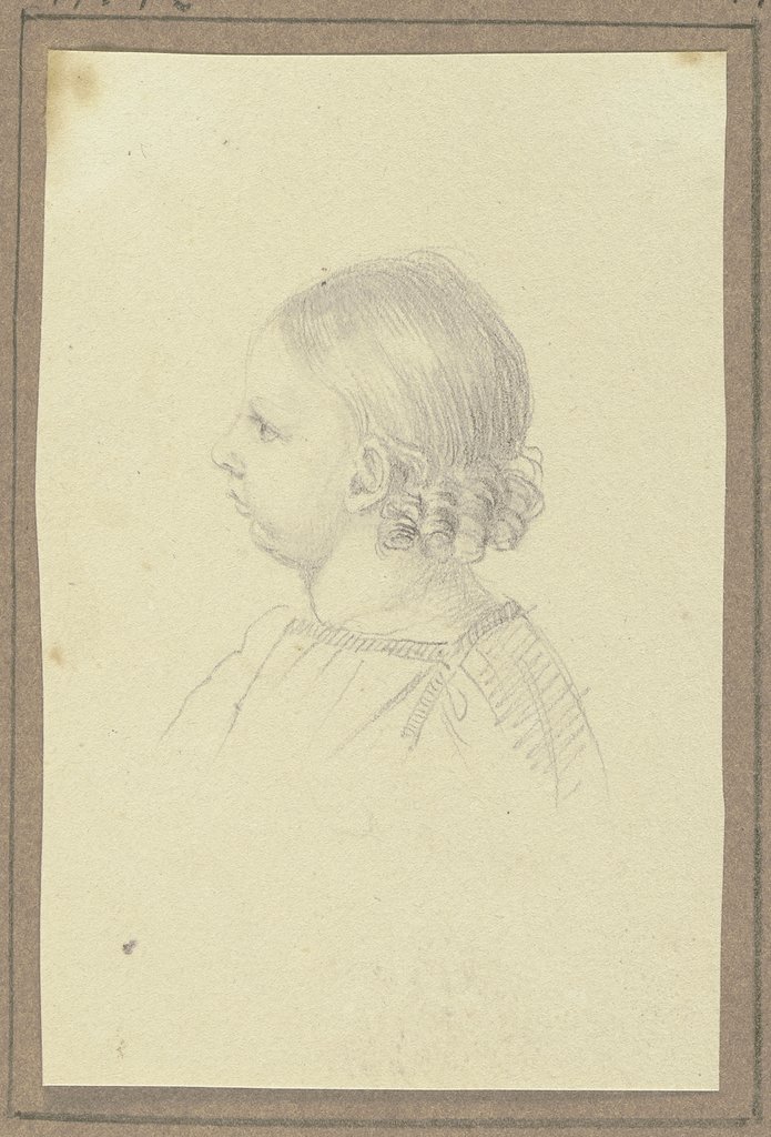 Brustbild eines kleinen Mädchens im Profil nach links, Marie Ellenrieder