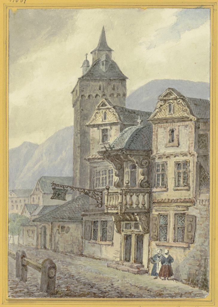 Alte Häuser und ein Turm, Hector von Günderrode