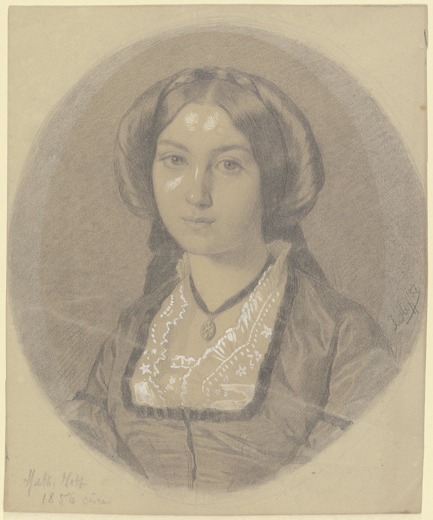 Bildnis Mathilde Hoff, Schwester des Künstlers, Johann Jakob Hoff