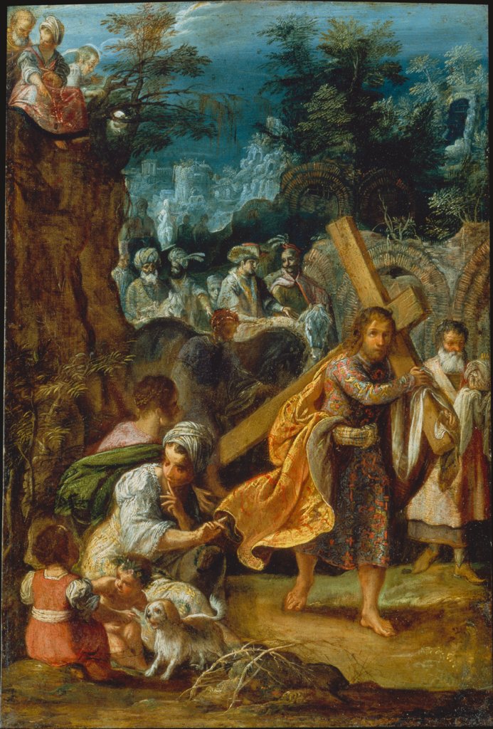 Heraklius trägt das Kreuz nach Jerusalem hinein, Adam Elsheimer