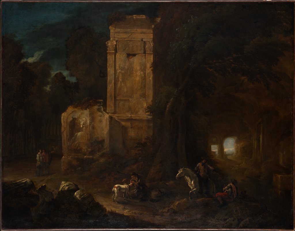 Landschaft mit antiken Ruinen, Abraham van Cuylenborch