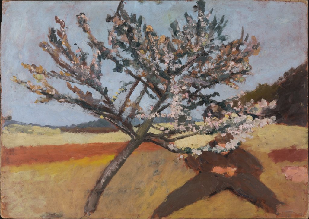 Liegender Mann unter blühendem Baum, Paula Modersohn-Becker