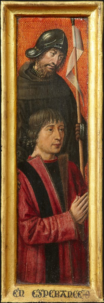Bildnis Willem van Overbeke mit hl. Wilhelm, Brügger (?) Meister um 1485/90