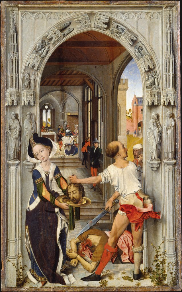Enthauptung des Täufers, Niederländischer Meister um 1510, nach Rogier van der Weyden