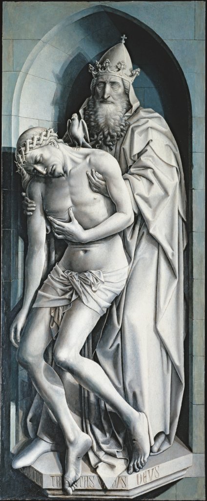 Throne of Mercy, Master of Flémalle, Robert Campin;  workshop