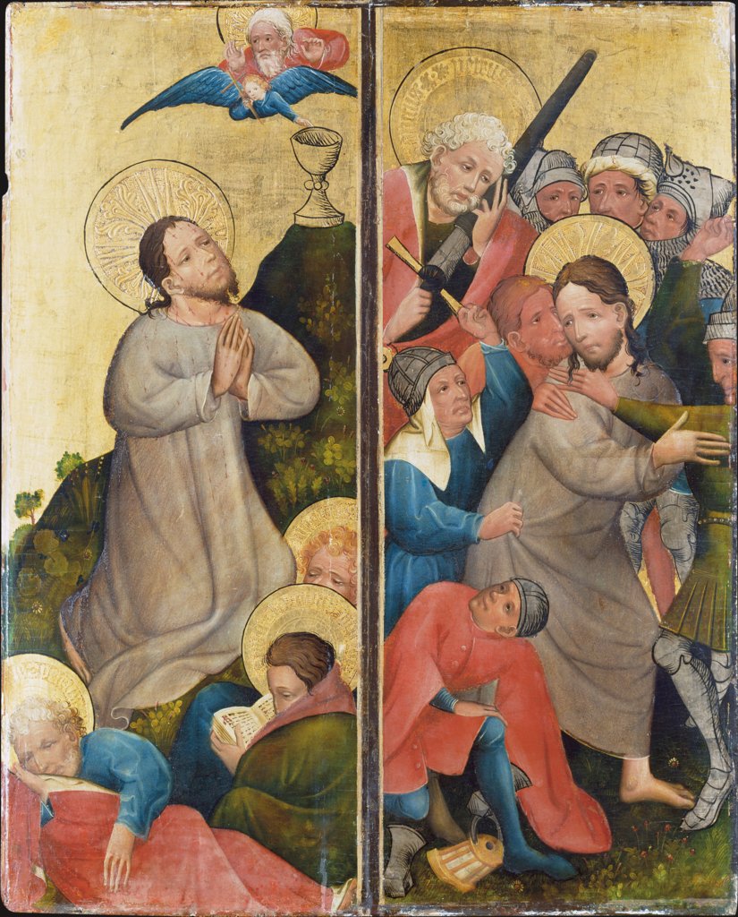 Gebet am Ölberg und Gefangennahme Christi, Mittelrheinischer Meister um 1420