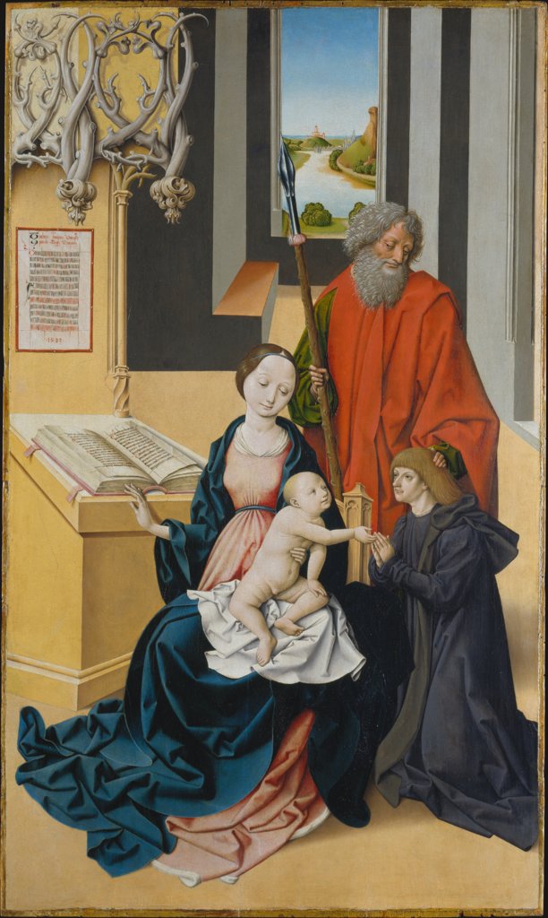 Madonna mit Kind und einem Stifter, vom heiligen Thomas empfohlen, Meister von Großgmain