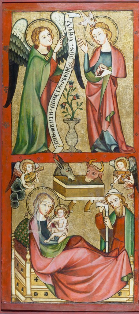 Annunciation and Nativity, Rhenish Master ca. 1330