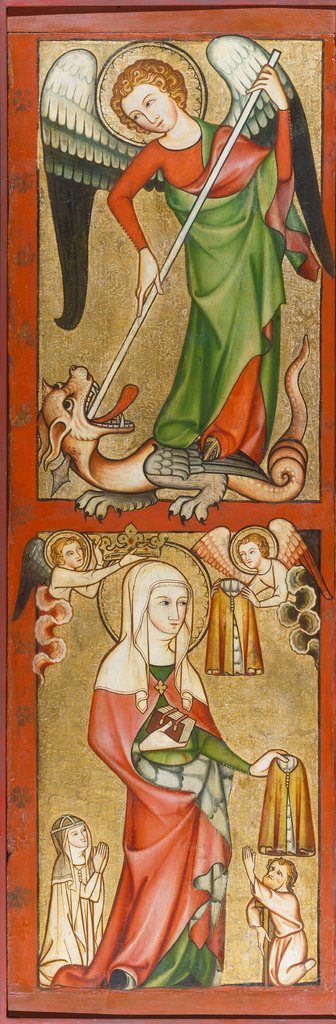 Saints Michael and Elizabeth of Hungary, Rhenish Master ca. 1330