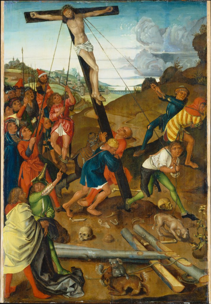 Raising of the Cross (Centre Panel of the Triptych), copy after Master of the Stötteritz Altar