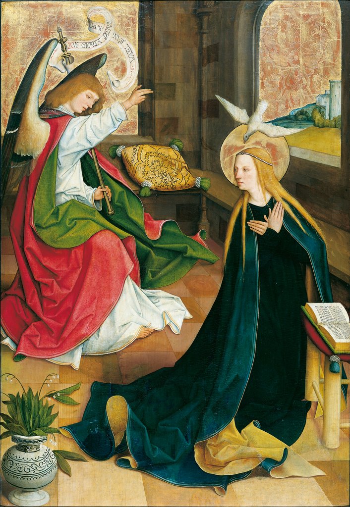 Verkündigung an Maria, Meister des Pfullendorfer Altars, Bartholomäus Zeitblom;  Werkstatt ?