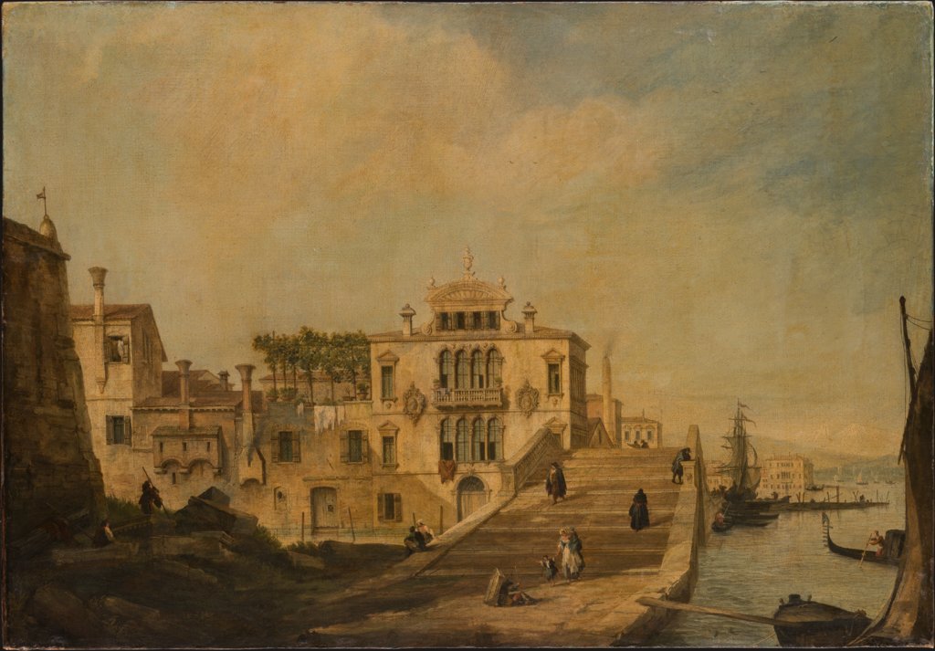 Ansicht einer venezianischen Brücke, Canaletto (Giovanni Antonio Canal);  Nachfolge
