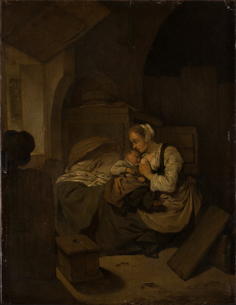 Interieur mit stillender Mutter, Cornelis Pietersz. Bega