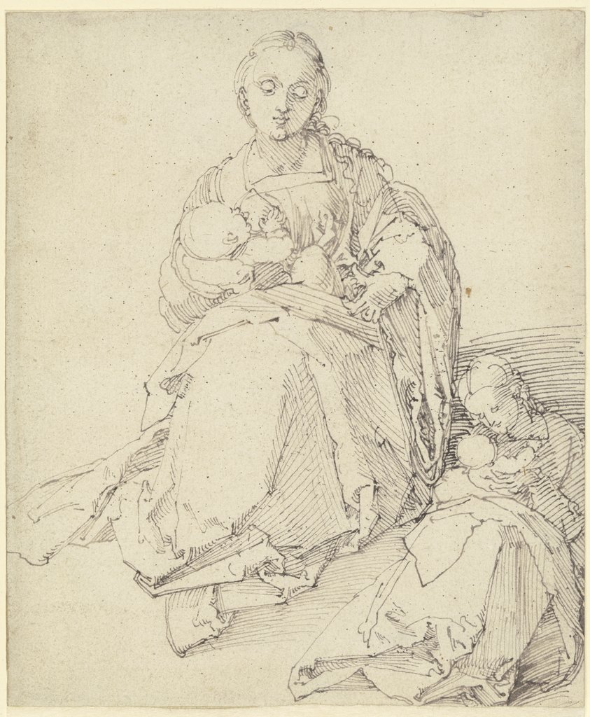Zwei Studien zu einer Maria mit Kind, Albrecht Dürer