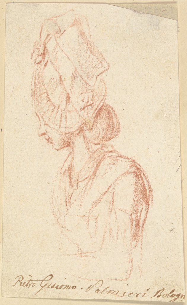 Brustbild einer Dame mit großer Haube, im Profil nach links, Daniel Chodowiecki