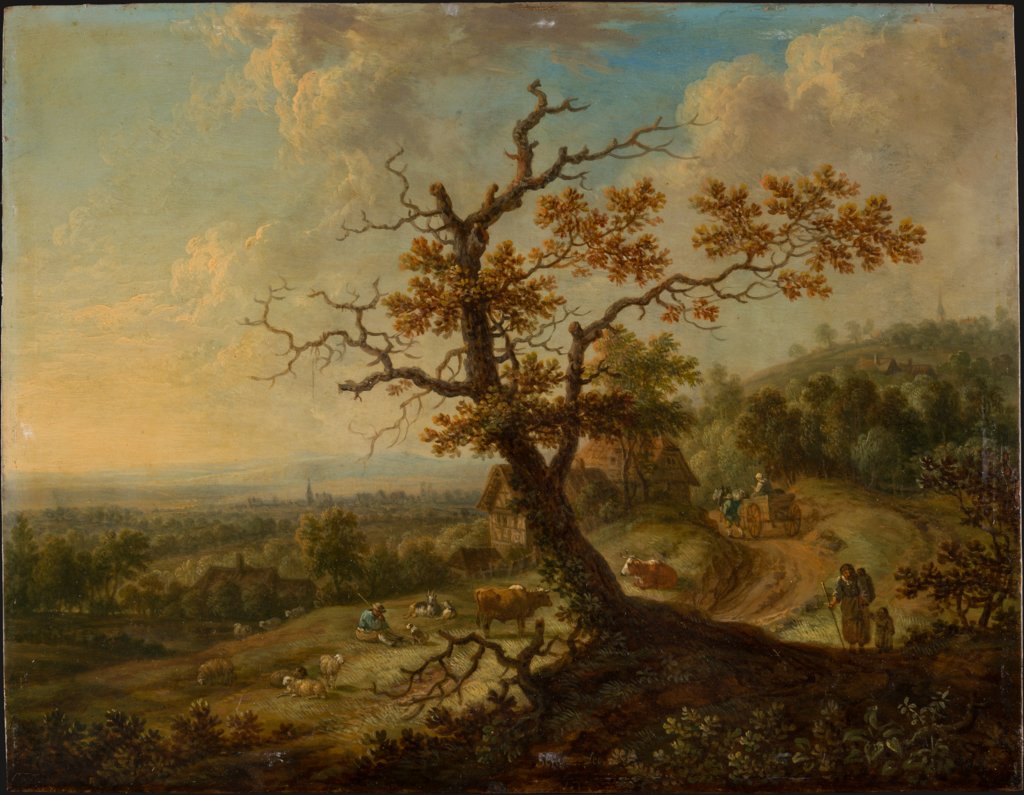 Landschaft mit Tieren auf der Weide, Christian Georg Schütz d. Ä.