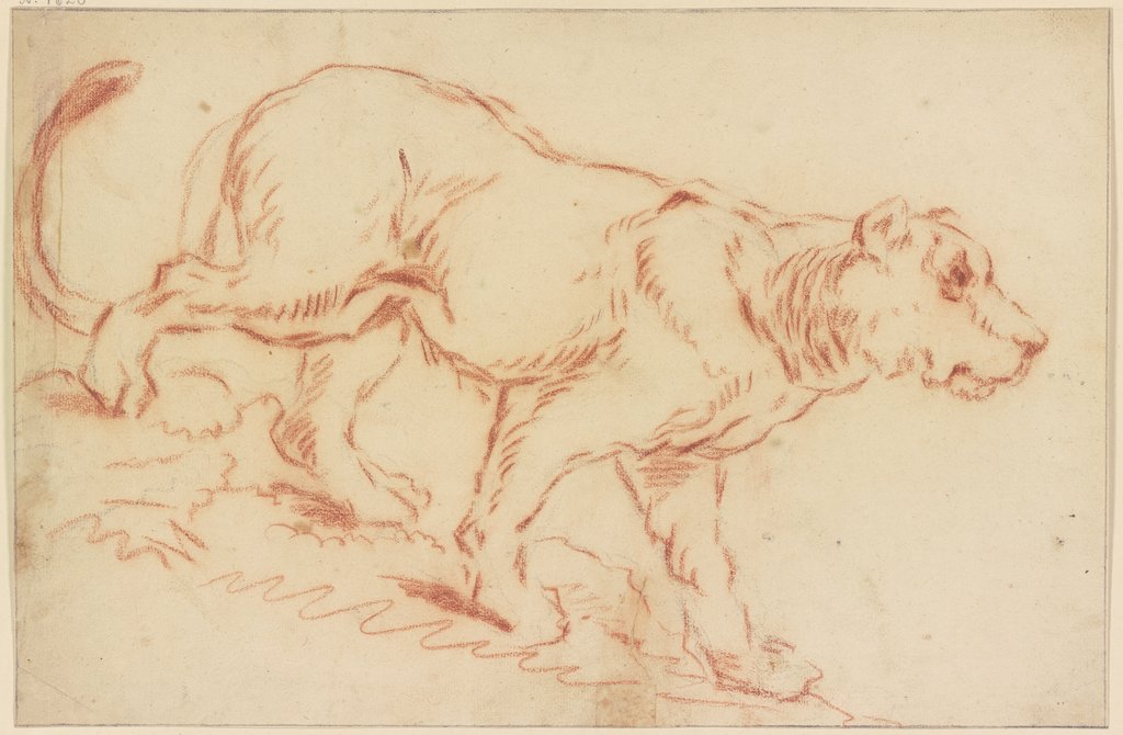 Herabschreitende Löwin nach rechts, Johann Melchior Roos
