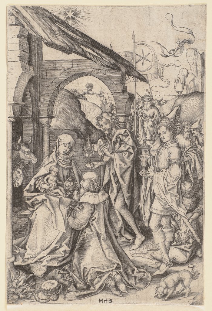 Die Anbetung der Könige, Martin Schongauer