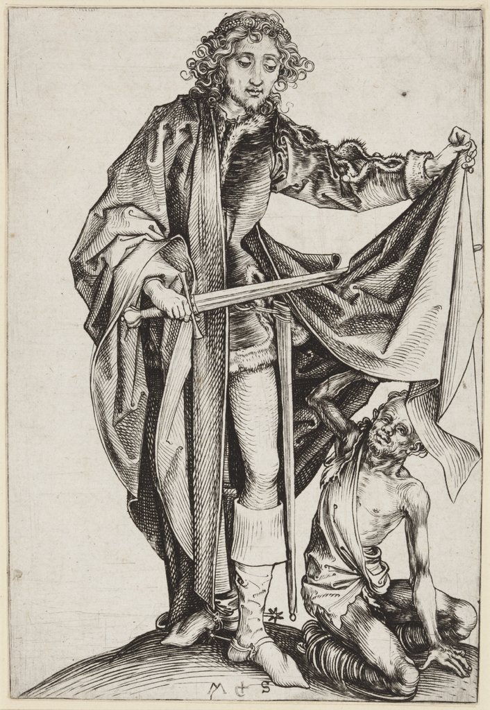 Der Heilige Martin mit dem Bettler, Martin Schongauer
