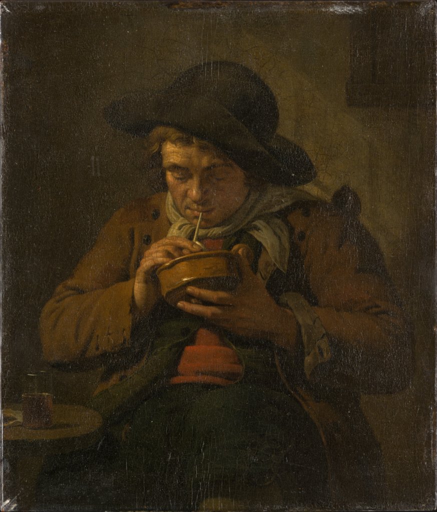 Ein Bauer zündet seine Tabakspfeife an, Jan Ekels d. J.