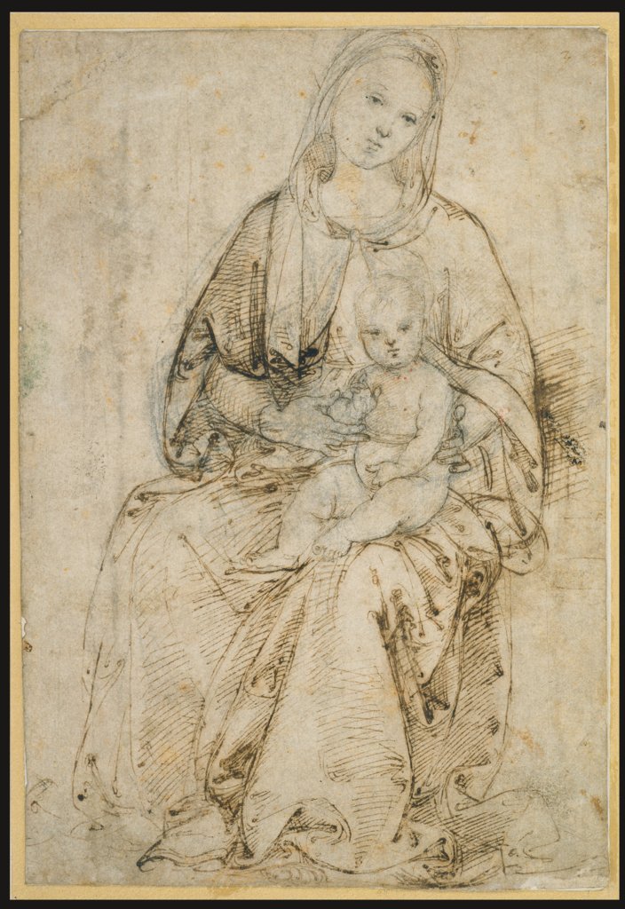 Sitzende Madonna mit Kind, Raffael