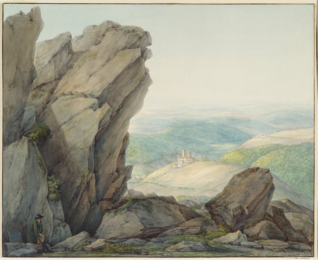 Blick vom Feldberg im Taunus auf Reifenberg, Christian Georg Schütz