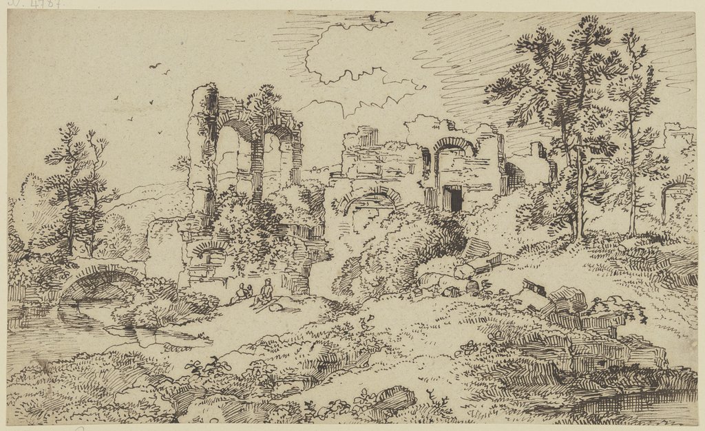 Antike Ruinen und Staffagefiguren, Franz Innocenz Josef Kobell