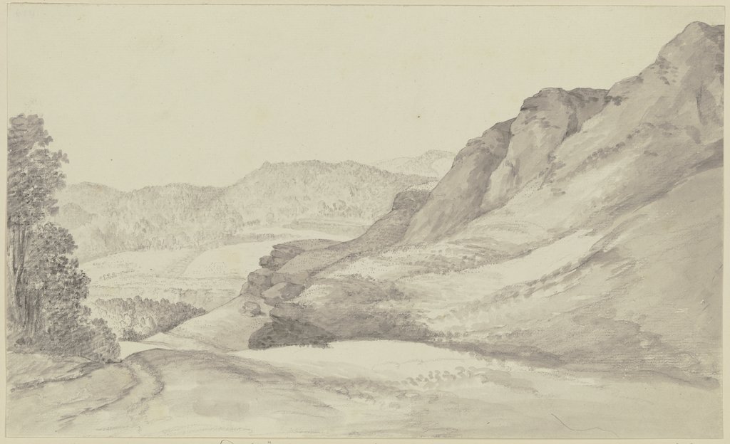 Blick in ein Tal in der Umgebung von Eisenach, Georg Melchior Kraus