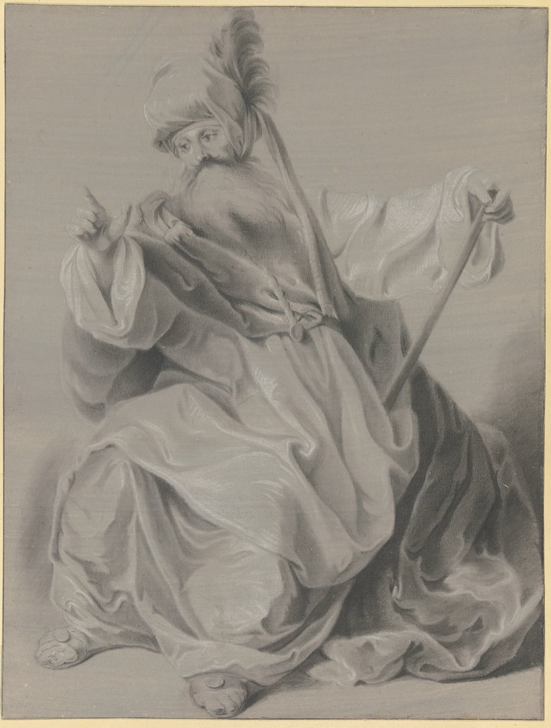 Gewandfigur mit einem Turban, Johann Georg Trautmann
