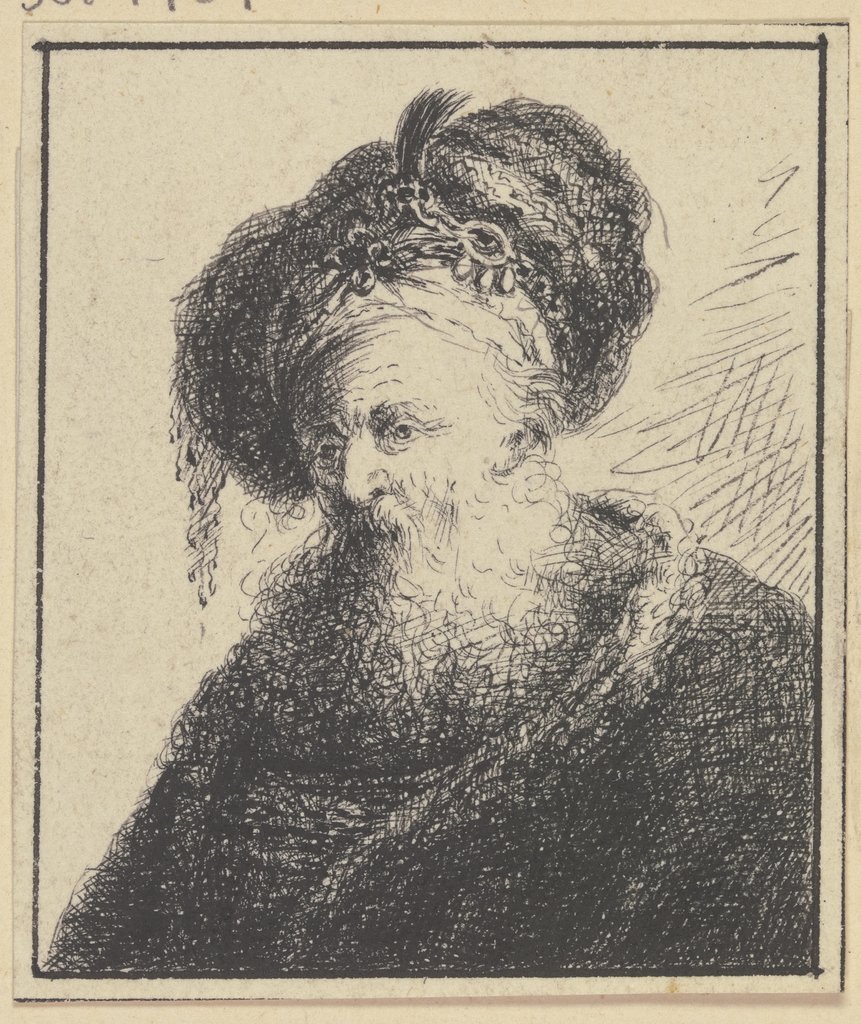 Kopf eines Orientalen nach links, Johann Georg Trautmann