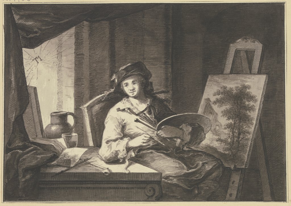 Ein Maler in seinem Atelier, Johann Georg Trautmann