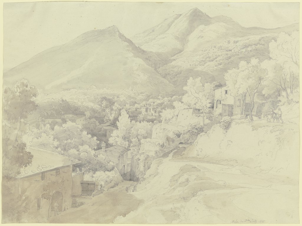 Ansicht von Massa di Carrara, Ernst Fries
