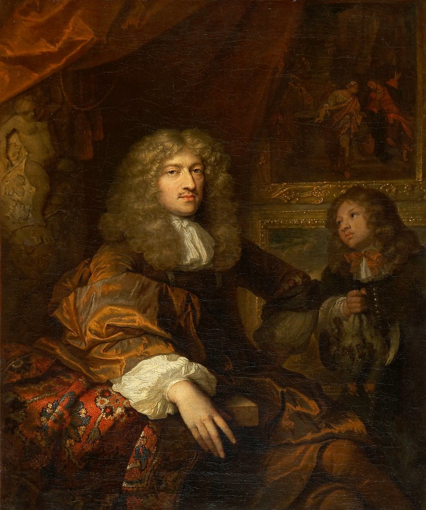 Portrait of Pieter Six with a Servant Bearing Hunting Booty, Caspar Netscher