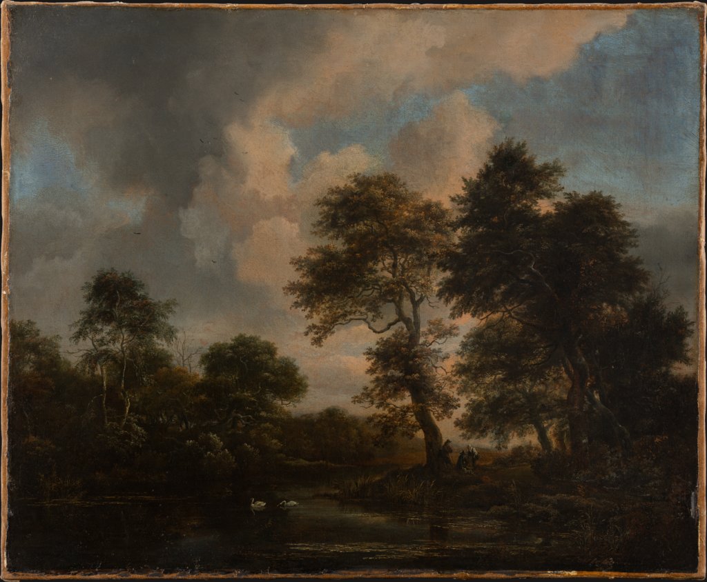 Waldsee mit zwei Schwänen, Jacob Isaacksz. van Ruisdael