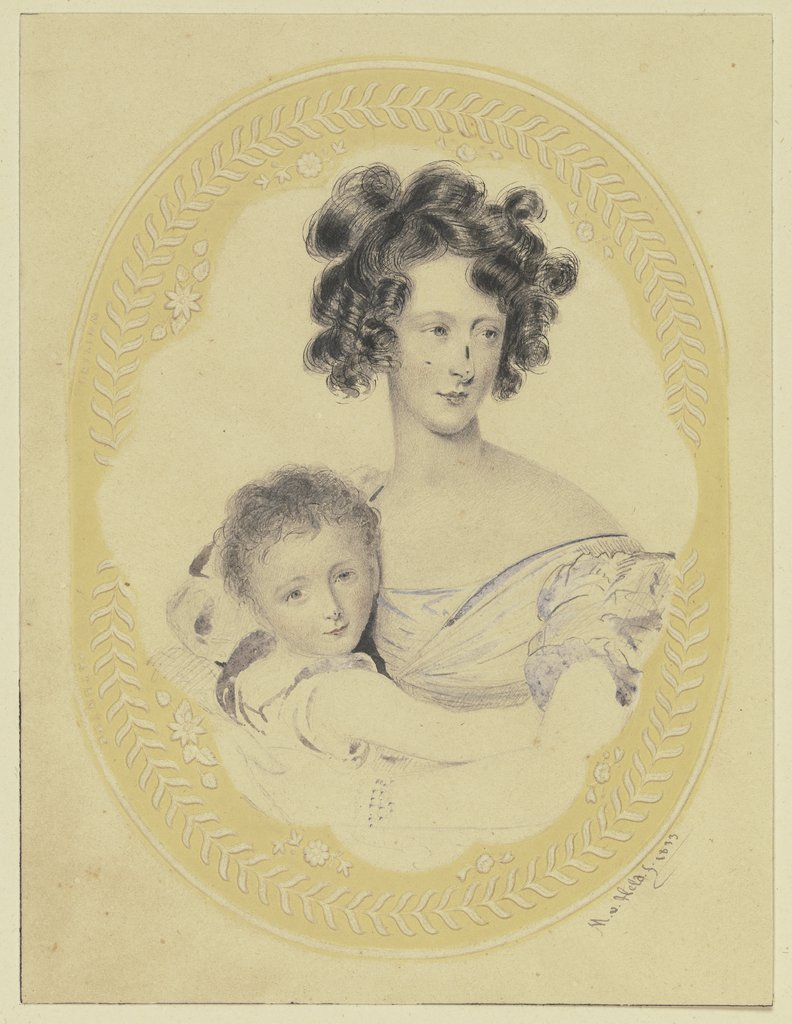 Mother with her boy, Michael von Held