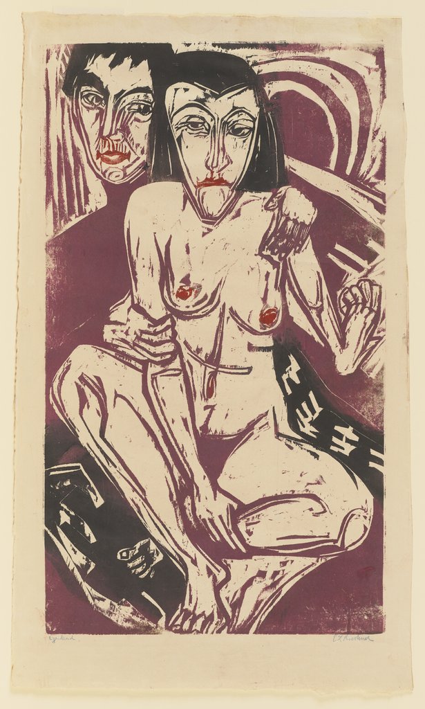Melancholie (Selbstbildnis mit Erna), Ernst Ludwig Kirchner