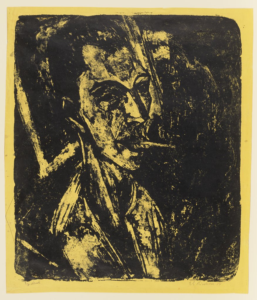 Selbstbildnis mit Zigarette, Ernst Ludwig Kirchner