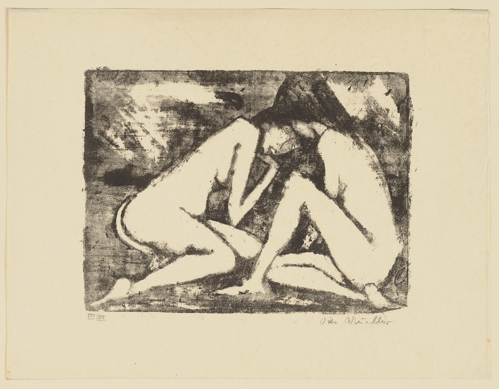 Zwei sitzende Mädchen II, Otto Mueller