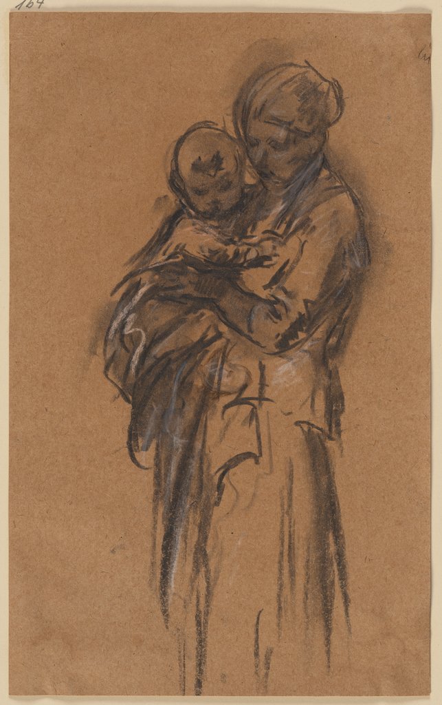 Mutter mit Kind auf dem Arm, Anton Burger