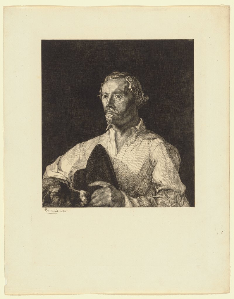 Porträt des Offiziers Desforges de Vassens, Félix Bracquemond
